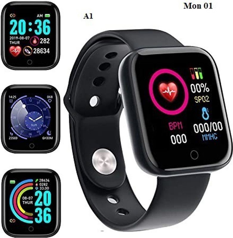 Stybits RU72/ - A1 PRO MAX MULTI FACES HEART RATE TRACKER SMART WATCH BLACK(PACK OF 1) Smartwatch  (Black Strap, free)