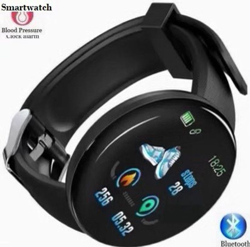 STYBITS AQ1457 D18_ULTRA ACTIVITY TRACKER HEART RATE SMART WATCH BLACK(PACK OF 1) Smartwatch  (Black Strap, Free)