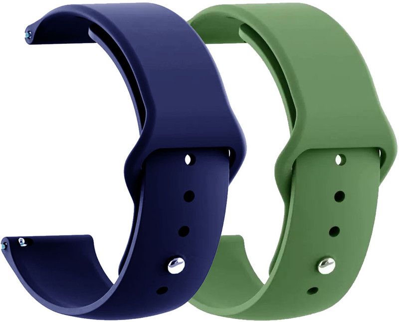AOnes Pack of 2 Silicone Belt Watch Strap for Fire-Boltt Ninja Fit Bsw063 Smart Watch Strap  (Blue, Green)