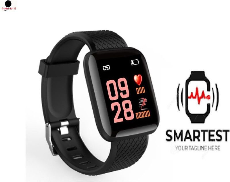 YORBAX A1889 ID116_ULTRA HEART RATE MULTI SPORTS SMART WATCH (PACK OF 1) Smartwatch  (Black Strap, Free)