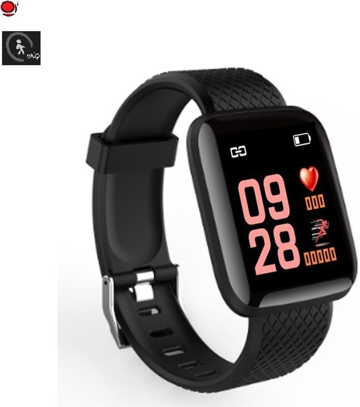 YORBAX S1899 ID116_MAX MULTI SPORTS STEP COUNT SMART WATCH BLACK(PACK OF 1) Smartwatch  (Black Strap, Free)