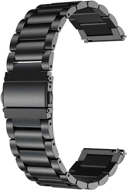 ACM Watch Strap Metal for Skagen Falster Skt5000 Smartwatch Belt Black Smart Watch Strap  (Black)