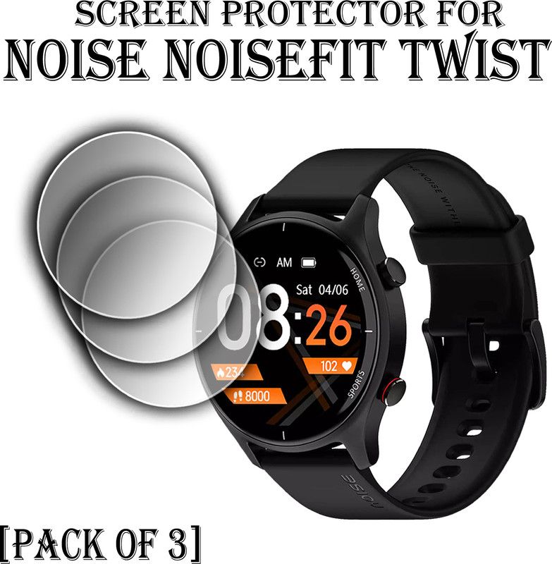 ejzatex Edge To Edge Screen Guard for NOISE NOISEFIT TWIST SMARTWATCH  (Pack of 3)