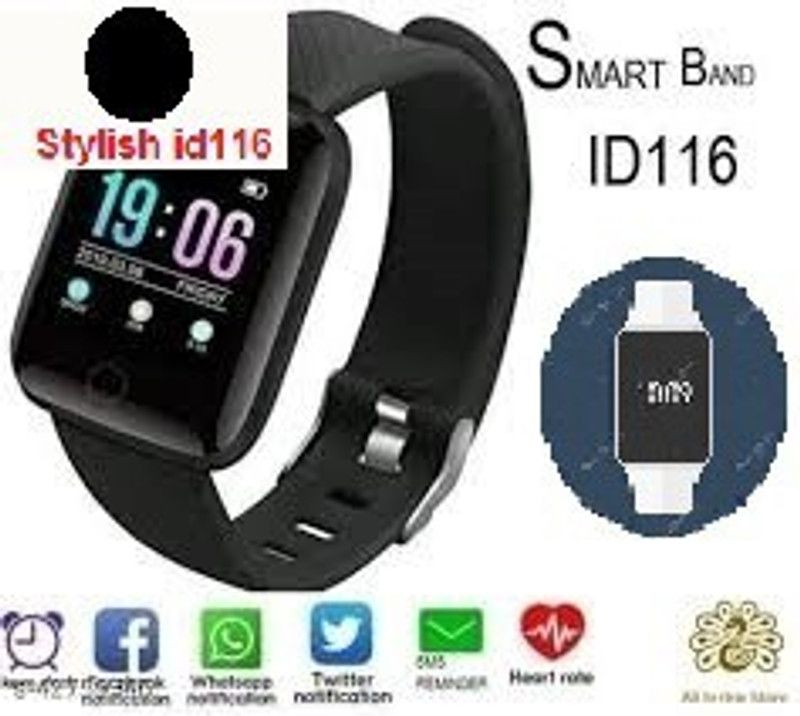 BYMAYA A1391 ID116_ULTRA HEART RATE MULTI SPORTS SMART WATCH (PACK OF 1) Smartwatch  (Black Strap, Free)