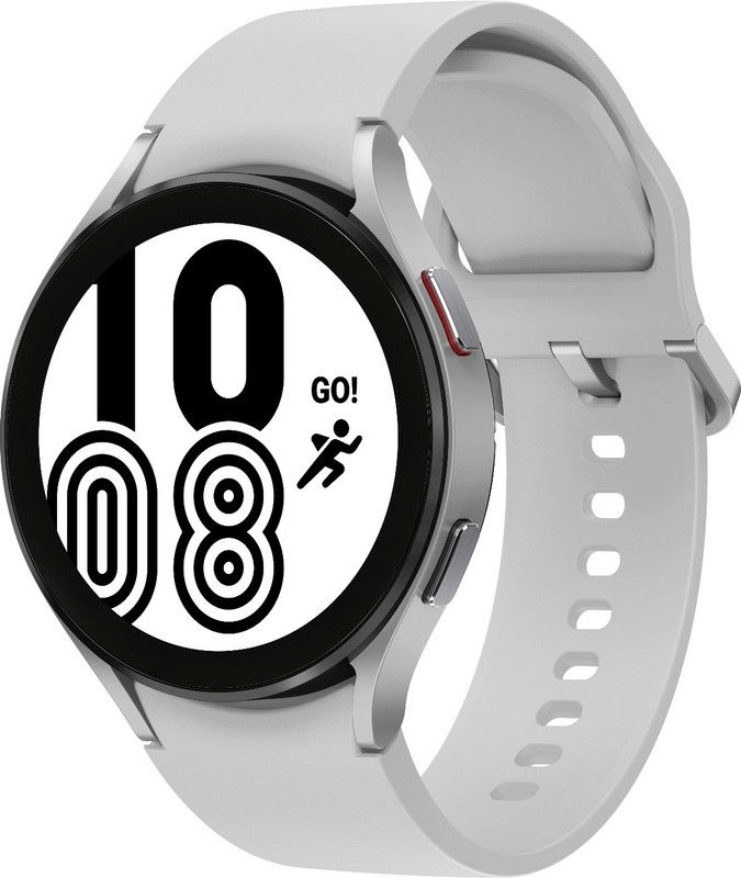 SAMSUNG Galaxy Watch4 LTE (4.4cm)  (Silver Strap, Free Size)
