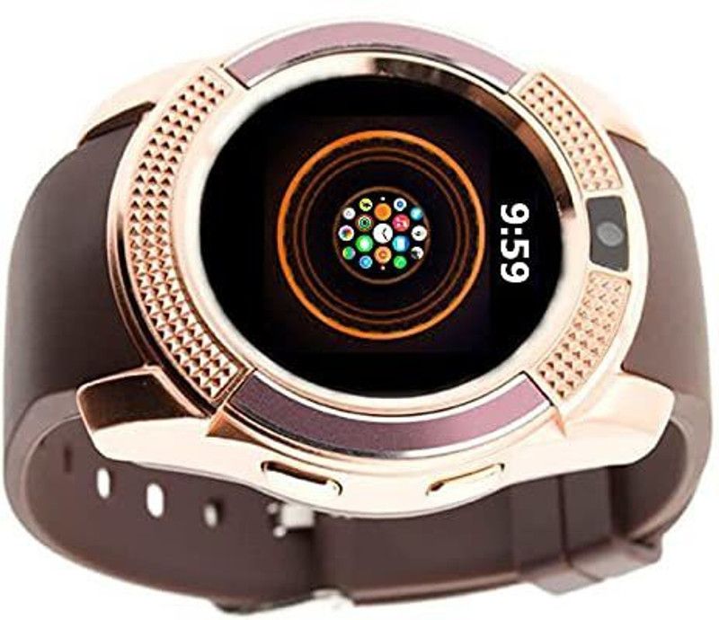 Rhobos V8 Smart Watch Sport Clock with Sim TF Card Slot Bluetooth Suitable (6 Smartwatch  (Multicolor Strap, Free Size)