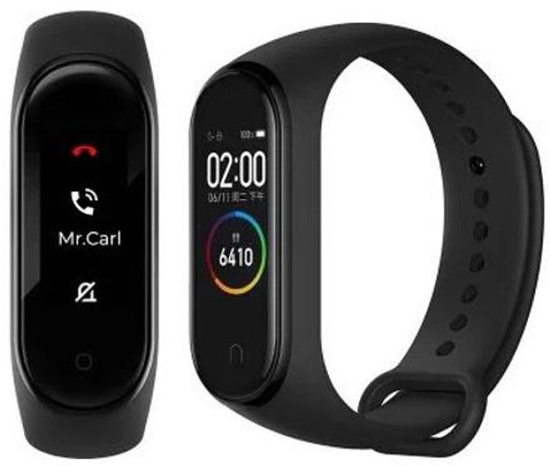 Amit Enterprises M4 WATERPROOF SMART BAND  (Black Strap, Size : FREE)