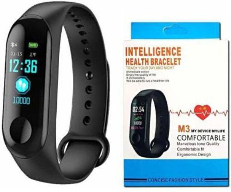 SYARA EEC_198F_M3 Fitness band  (Black Strap, Size : Free Size)