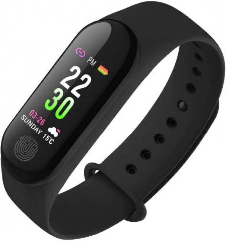 JV VENTURES M3 BLACK 007 Fitness Smart Band  (Black Strap, Size : Free Size)