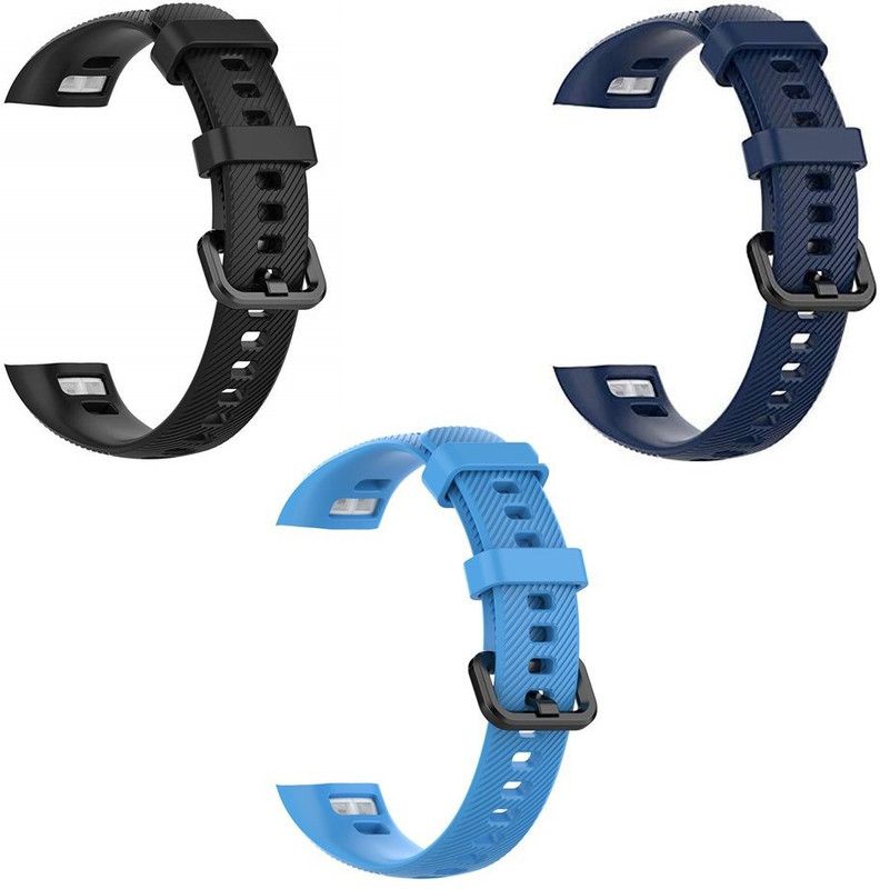 TECHWIND THDHB452974BK+NYBE+LEBE Smart Watch Strap Combo for HONOR BAND 4/5 (NOT FOR 6/3) Smart Band Strap  (Mullti Color)