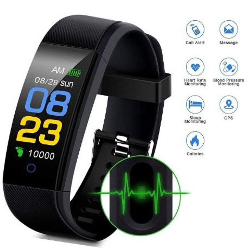 Clairbell DBU_174X_ID115 Smart band  (Black Strap, Size : Free Size)