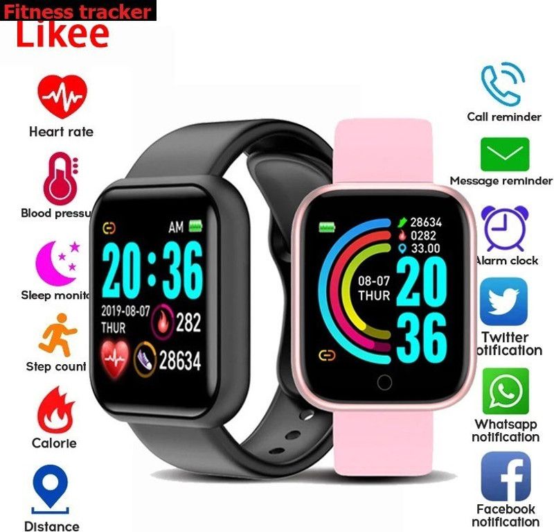 Jocoto S1020 (D20) ADVANCE MULT FACES STEP COUNT SMART WATCH BLACK(PACK OF 1) Smartwatch  (Black Strap, free)
