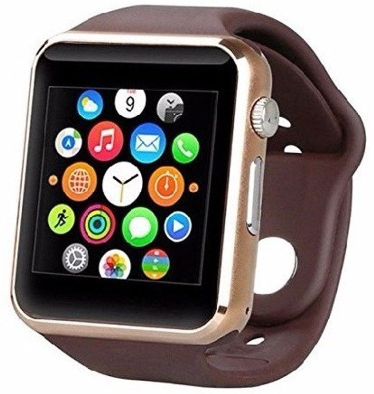 ALONZO a1 phone Smartwatch  (Brown Strap, Free Size)