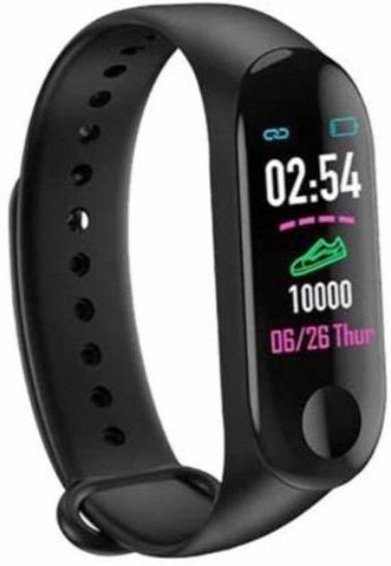 GUGGU BEB_273P_M3 Fitness band  (Black Strap, Size : Free Size)