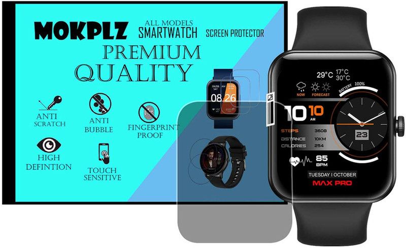 MOKPLZ Screen Guard for MAXIMA MAX PRO SAMURAI SMARTWATCH  (Pack of 1)