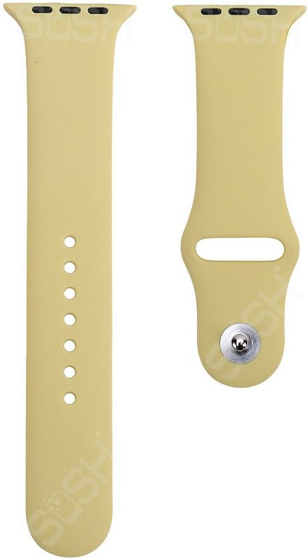 SoSh Premium Quality soft Silicone Candy Color Replacement Strap Band (42-44mm) Smart Watch Strap  (Yellow)