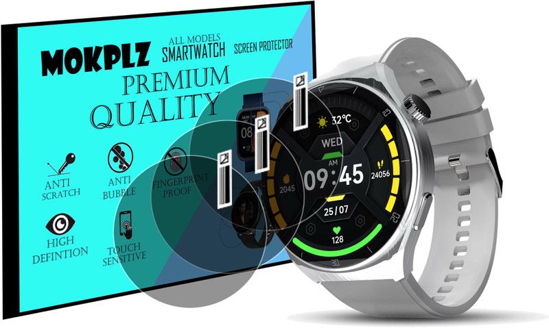 MOKPLZ Screen Guard for BEATXP VEGA X SMARTWATCH  (Pack of 3)