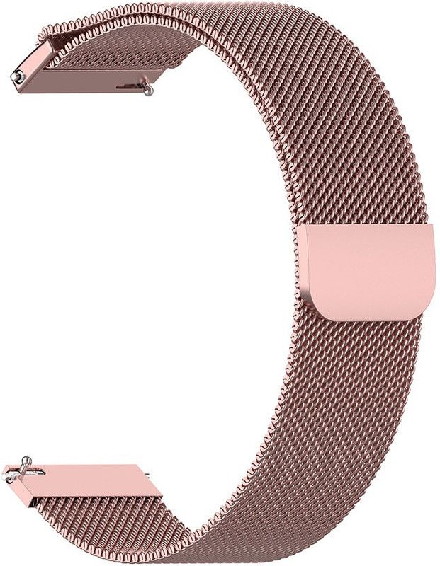 AOnes 20mm Magnetic Loop Watch Strap for Amazfit Zepp E Round Version Smart Watch Strap  (Pink)