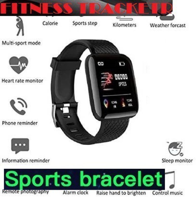 Bydye A980(ID116) LATEST MULTI SPORTS STEP COUNT SMART WATCH BLACK( PACK OF 1) Smartwatch  (Black Strap, free)