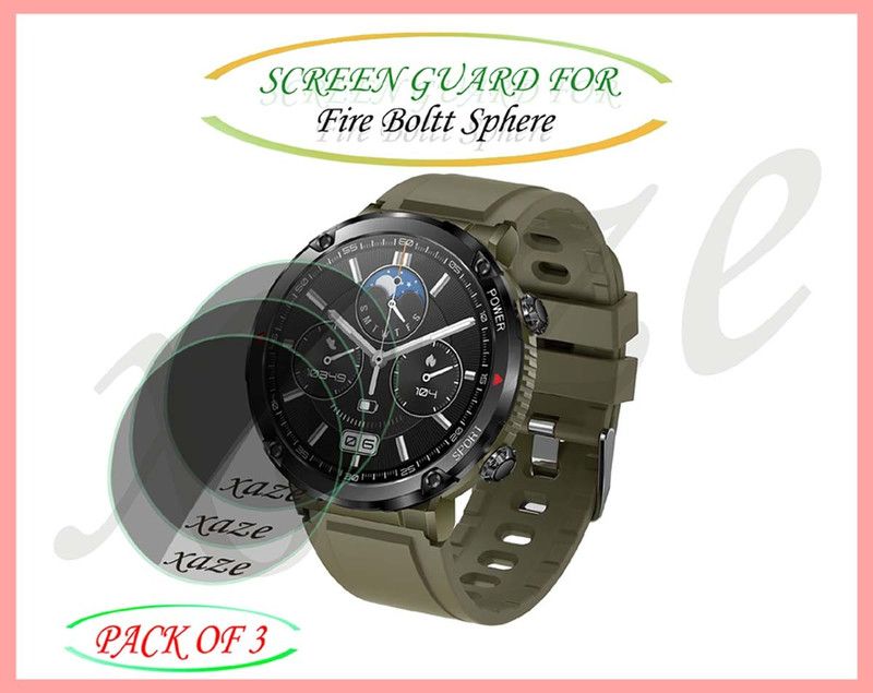XAZE Screen Guard for Fire Boltt Sphere Smartwatch  (Pack of 3)
