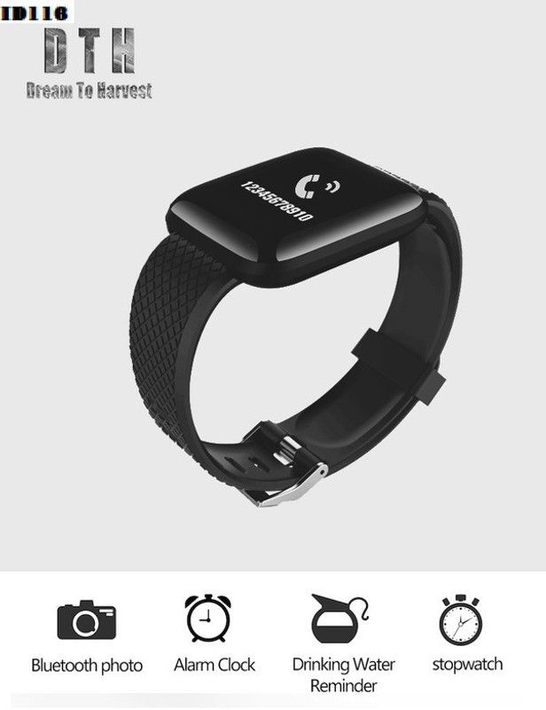 Bymaya A315(ID116) MULTI SPORTS STEP COUNT SMART WATCH(PACK OF 1)(PACK OF 1) Smartwatch  (Black Strap, free)