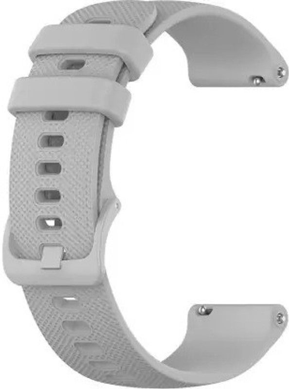 Big Wings Premium Silicone 19mm Smartwatch Strap For BOAT STORM & NOISE COLORFIT PRO 2 Smart Watch Strap  (Grey)