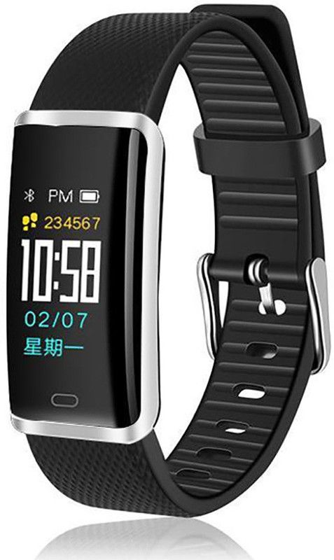 PTron Pulse Heart Rate & BP Sensor Smartband  (Silver Strap, Size : Free Size)