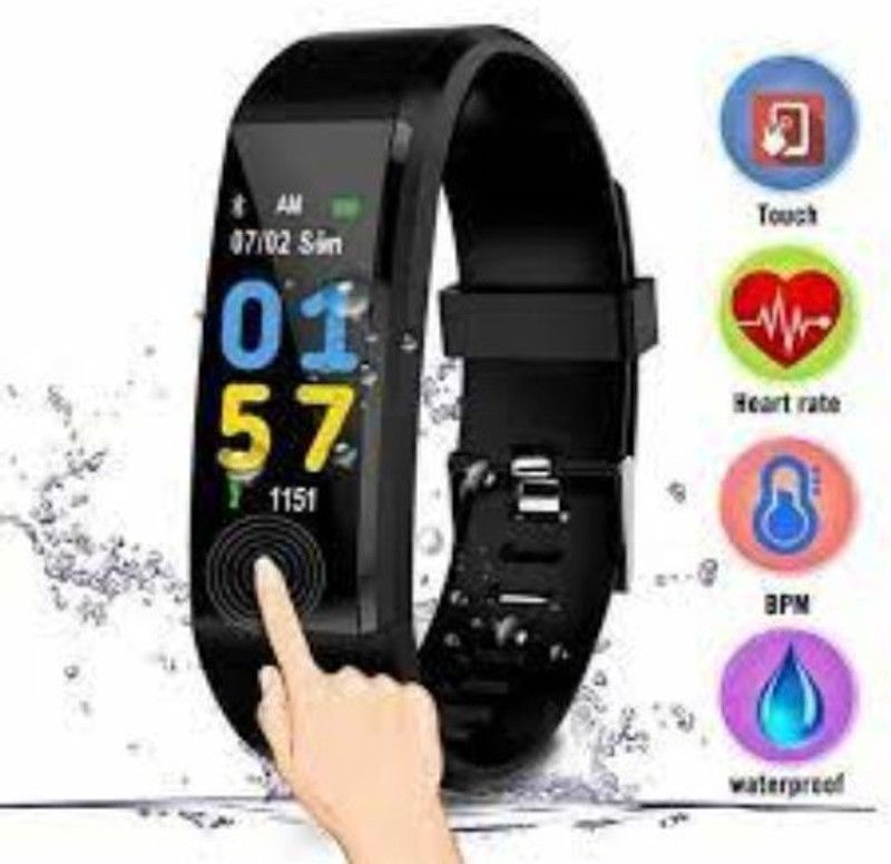 GUGGU PBC_273P_ID115 Smart band  (Black Strap, Size : Free Size)