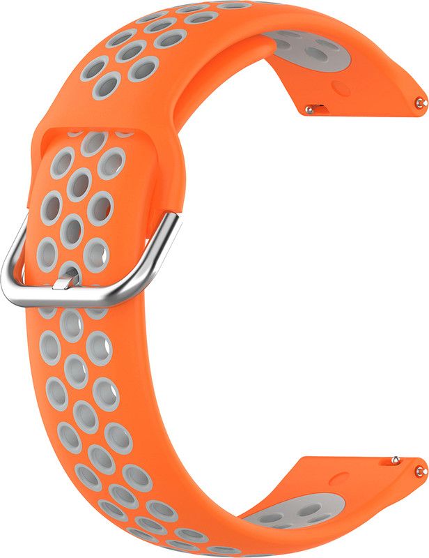 ACM Watch Strap Belt for Mytrack Yoga Smartwatch Band Orange & White Smart Watch Strap  (Mullti Color)