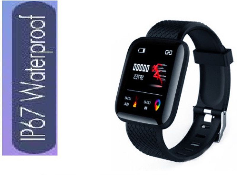 Ykarn Trades AQ426/ID116 MAX HEART RATE SLEEP TRACKER SMART WATCH BLACK(PACK OF 1) Smartwatch  (Black Strap, free)