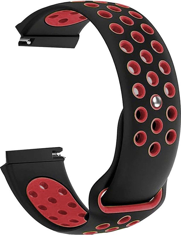 ACM Watch Strap Silicone for Play Playfit Dial 2 Smartwatch Black & Red Smart Watch Strap  (Mullti Color)
