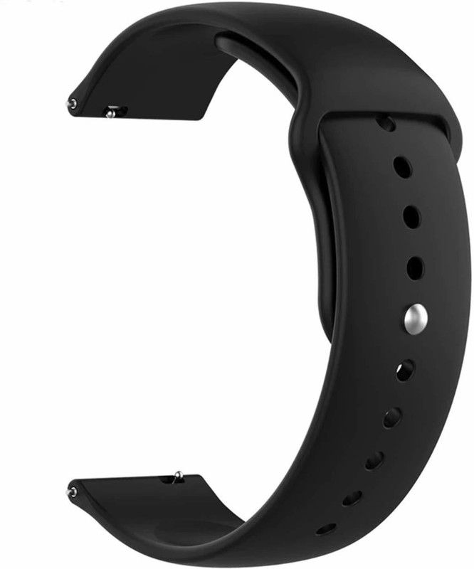 AOnes Silicone Belt Watch Strap for Noise Pulse Go Buzz Advanced Smart Watch Strap  (Black)