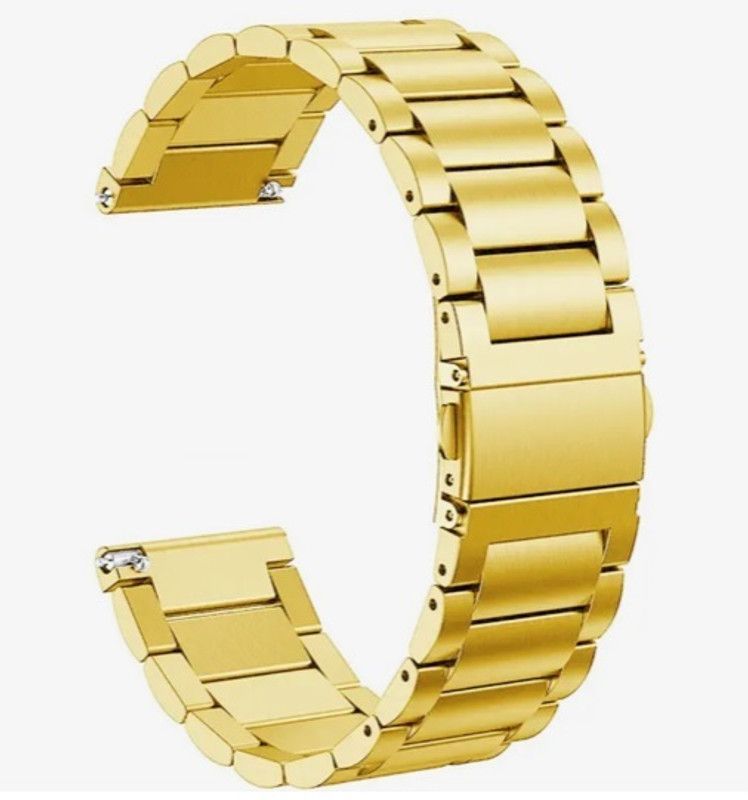 Melfo SS Strap Compatible with Amazfit Zepp E Round Version Smart Watch Strap  (Gold)