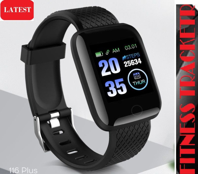 Bydye E20 PRO_ID116 STEP COUNT BLUETOOTH SMART WATCH BLACK (PACK OF 1) Smartwatch  (Black Strap, Free)