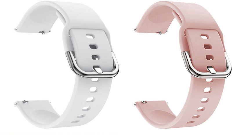 BLACK LOVIES 20 mm Smart Watch Strap Compatible for D I Z O Watch 2 / D I Z O Watch S Smart Watch Strap  (White, Pink)