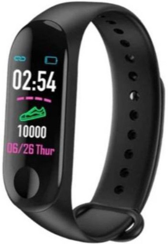 SYARA AXI_312AM3 Fitness band  (Black Strap, Size : Free Size)