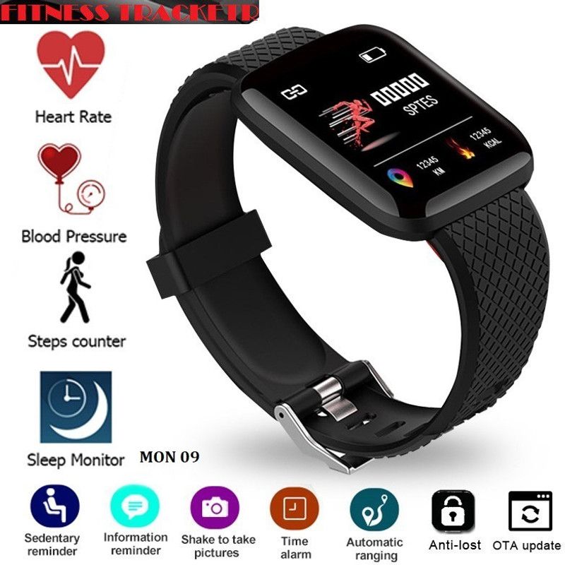 Jocoto A358(ID116) LATEST HEART RATE SLEEP TRACKER SMART WATCH BLACK( PACK OF 1) Smartwatch  (Black Strap, free)