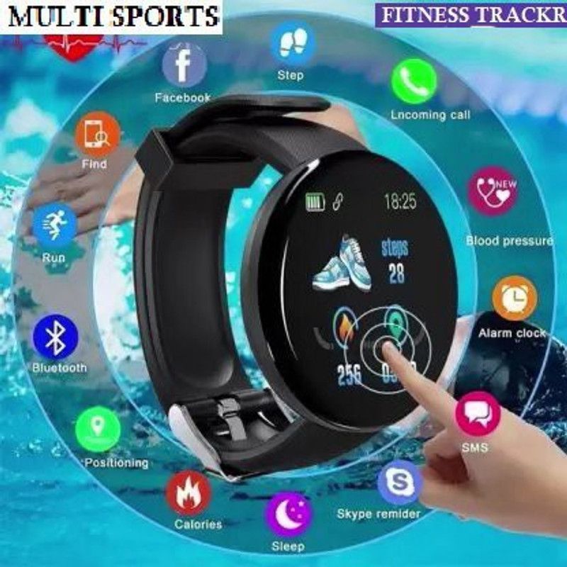 Bydye A125 D18_ ULTRA HEART RATE MULTI SPORTS SMART WATCH BLACK (PACK OF 1) Smartwatch  (Black Strap, free)