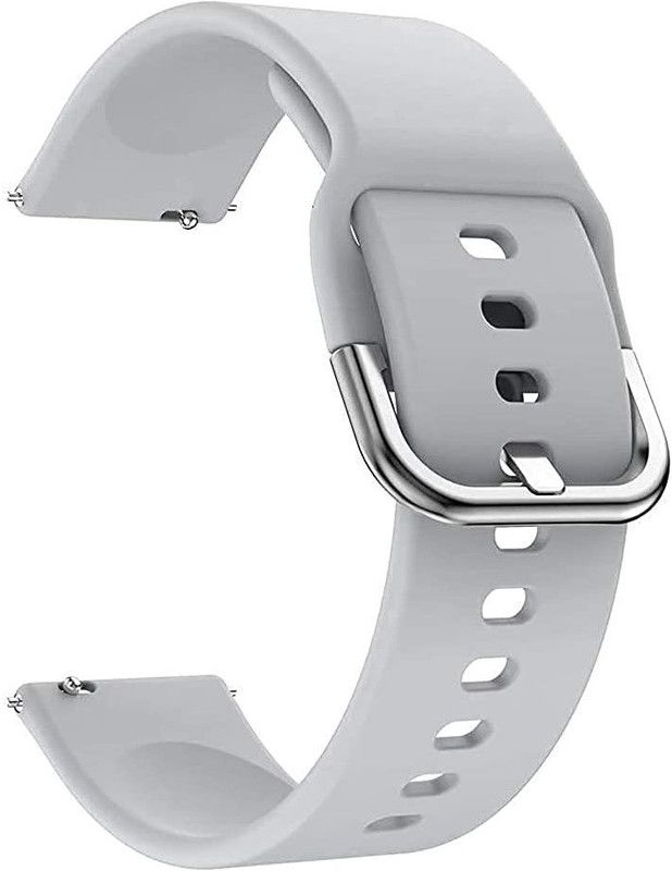 LOWCOST ASM 22MM Grey Watch Band Strap with Stainless Steel Buckle Smart Watch Strap  (Grey)
