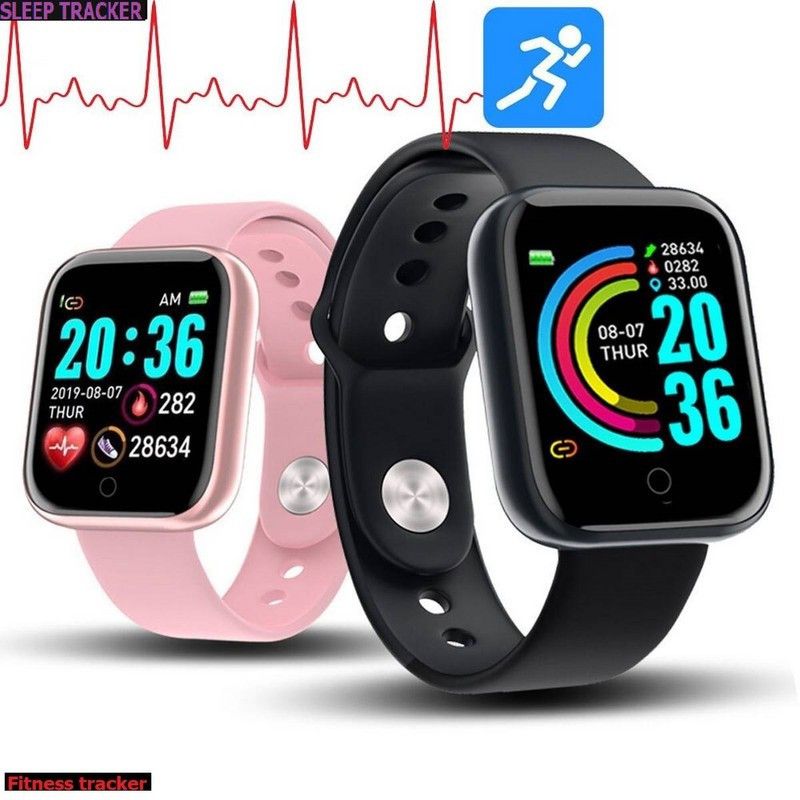 Jocoto S885 (D20) PLUS MULT FACES FITNESS TRACKER SMART WATCH BLACK(PACK OF 1) Smartwatch  (Black Strap, free)