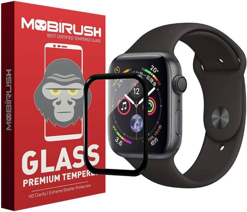 MOBIRUSH Tempered Glass Guard for Apple Watch 44mm (Full Glue)  (Pack of 1)