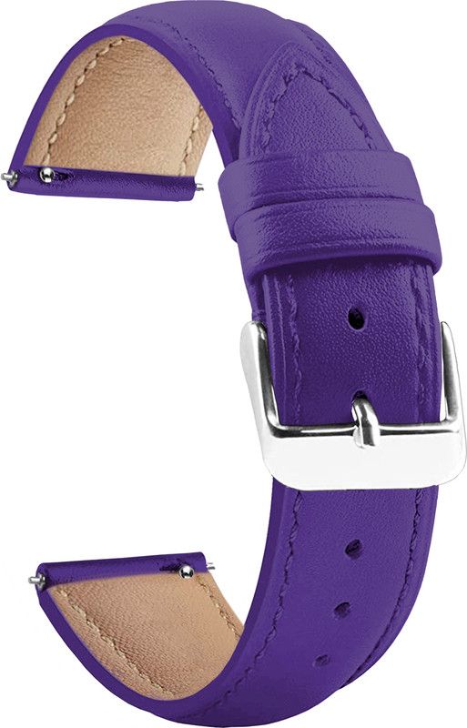 ACM Watch Strap Leather Belt for Amazfit Bip A1608 Smartwatch Band Purple Smart Watch Strap  (Purple)