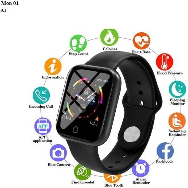 Stybits RU94/ - A1 ULTRA FITNESS TRACKER SLEEP TRACKER SMART WATCH BLACK(PACK OF 1) Smartwatch  (Black Strap, free)
