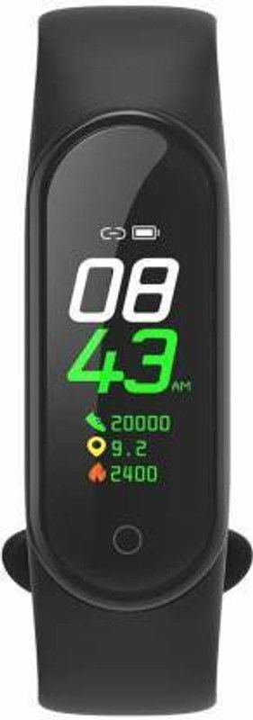 Amit Enterprises ®Smart Bracelet Blood Pressure HeartRate  (Black Strap, Size : Free Size)