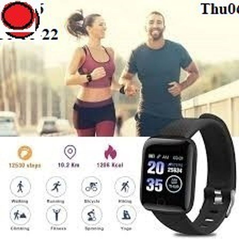 YORBAX S1380 ID116_LATEST ACTIVITY TRAKCER BLUETOOTH SMART WATCH BLACK(PACK OF 1) Smartwatch  (Black Strap, Free)