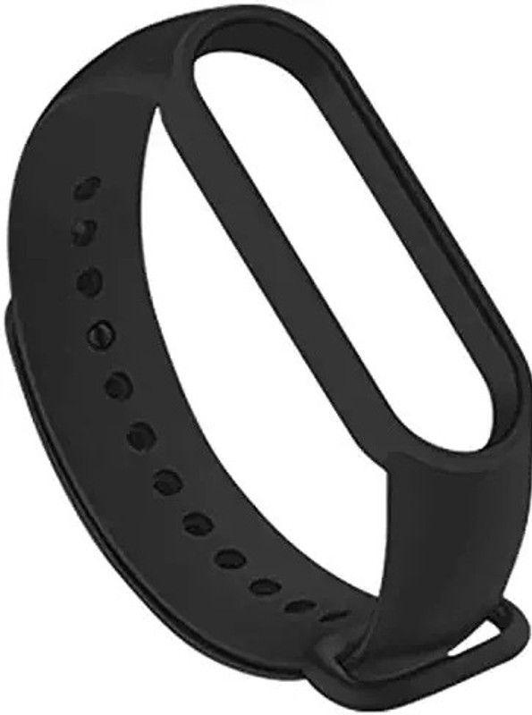 WEI INTERNATIONAL Adjustable Xiaomi Mi Band 5/ Mi Band 6 Silicone Strap Band Bracelet (Black) Smart Band Strap  (Black)