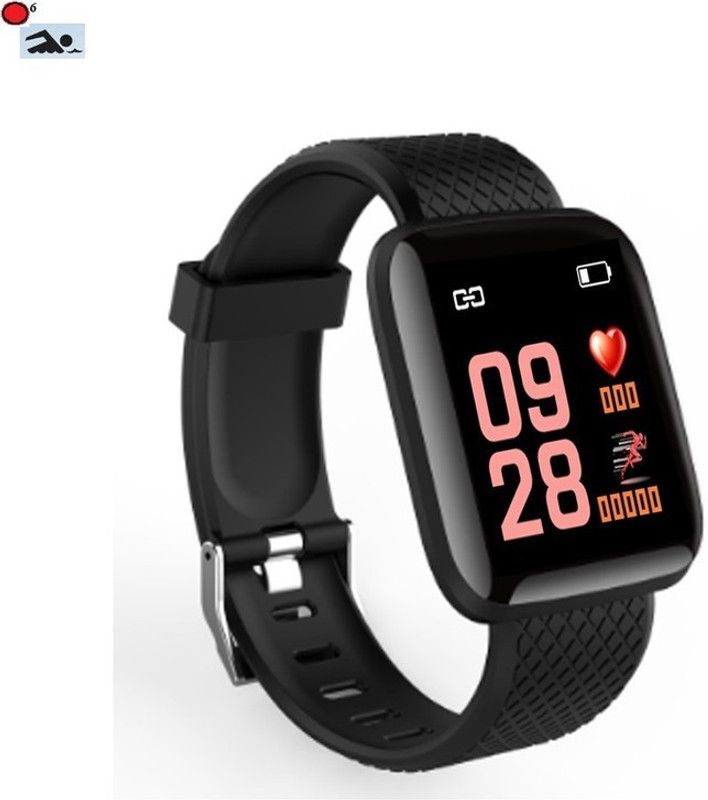 YORBAX S1611 ID116_MAX ACTIVITY TRAKCER STEP COUNT SMART WATCH BLACK(PACK OF 1) Smartwatch  (Black Strap, Free)