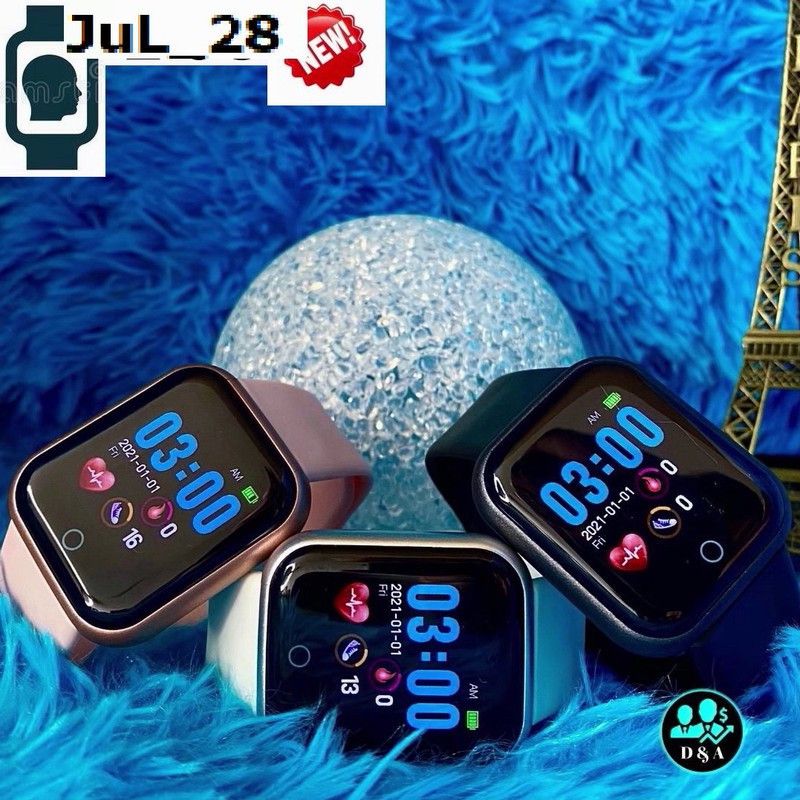 Jocoto S105 (D20) PLUS MULT FACES FITNESS TRACKER SMART WATCH BLACK(PACK OF 1) Smartwatch  (Black Strap, free)