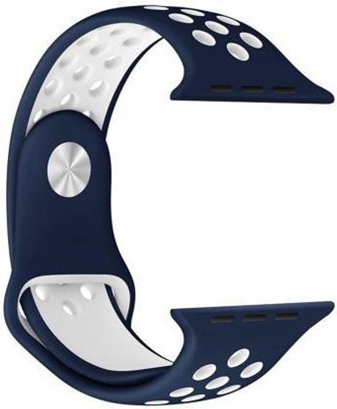 BEESURE soft smart watch strap-12 Smart Band Strap  (Blue, White)
