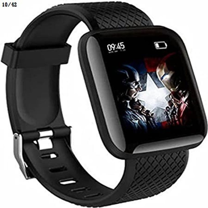 Bymaya A454(ID116) MULTI FACES SLEEP TRACKER SMART WATCH(PACK OF 1)(PACK OF 1) Smartwatch  (Black Strap, free)